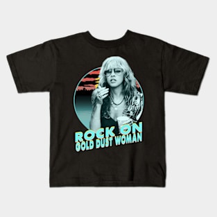 Stevie Nicks rock on gold dust woman Kids T-Shirt